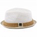THE HAT DEPOT s Short Brim Sun Straw Fedora Hat with Raffia Band  eb-44904651